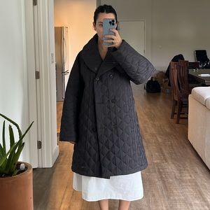 COPY - Issey Miyake Grey Pleated Long Diamond Puffer Coat - Men’s but unisex fe…